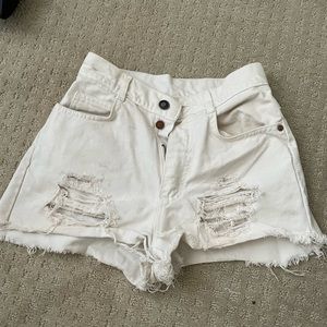 Vintage Lees high waisted white shorts